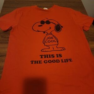 Peanuts Red T-Shirt- Snoopy Cool Joe